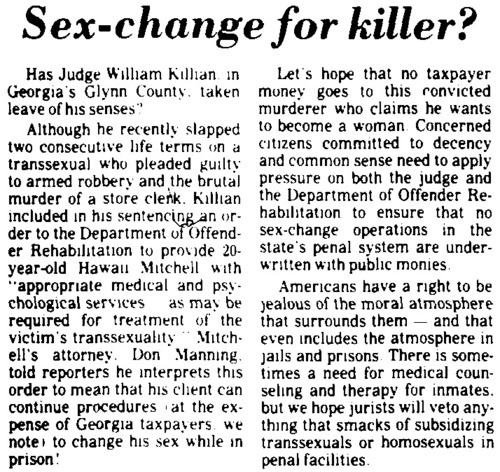 Download the full-sized image of Sex-Change for Killer?