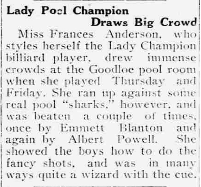 Download the full-sized PDF of Lady Pool Champion Draws Big Crowd
