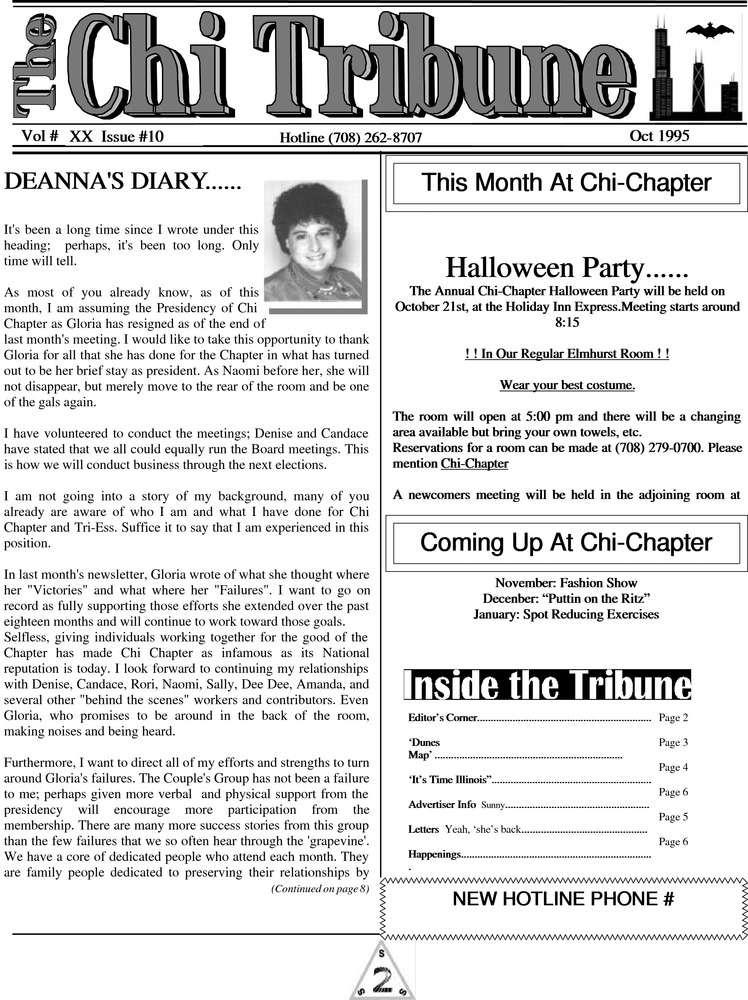 Download the full-sized PDF of The Chi Tribune Vol. 20 Iss. 10 (October, 1995)