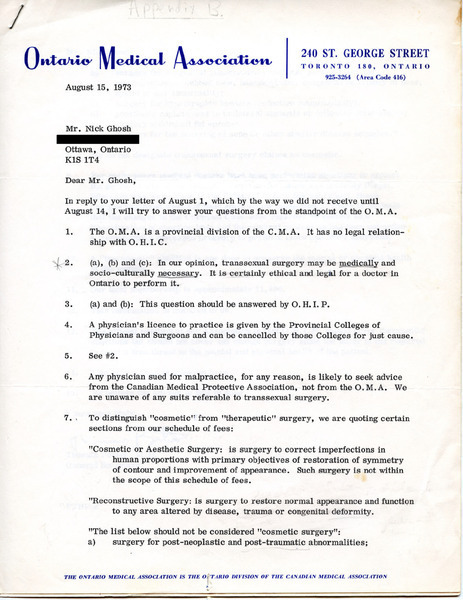 Download the full-sized image of Letter from Thomas Porter to Rupert Raj (August 15, 1973)
