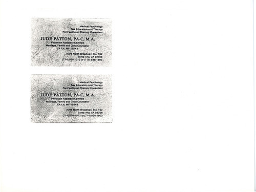 Download the full-sized image of Jude Patton's Business Cards