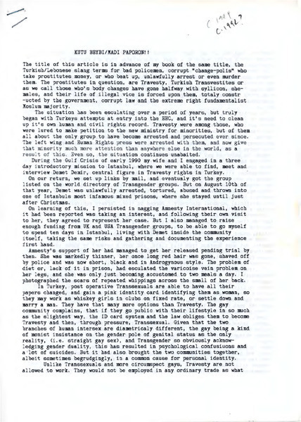 Download the full-sized image of Letter from Phaedra [redacted] to Rupert Raj (c. 1992)