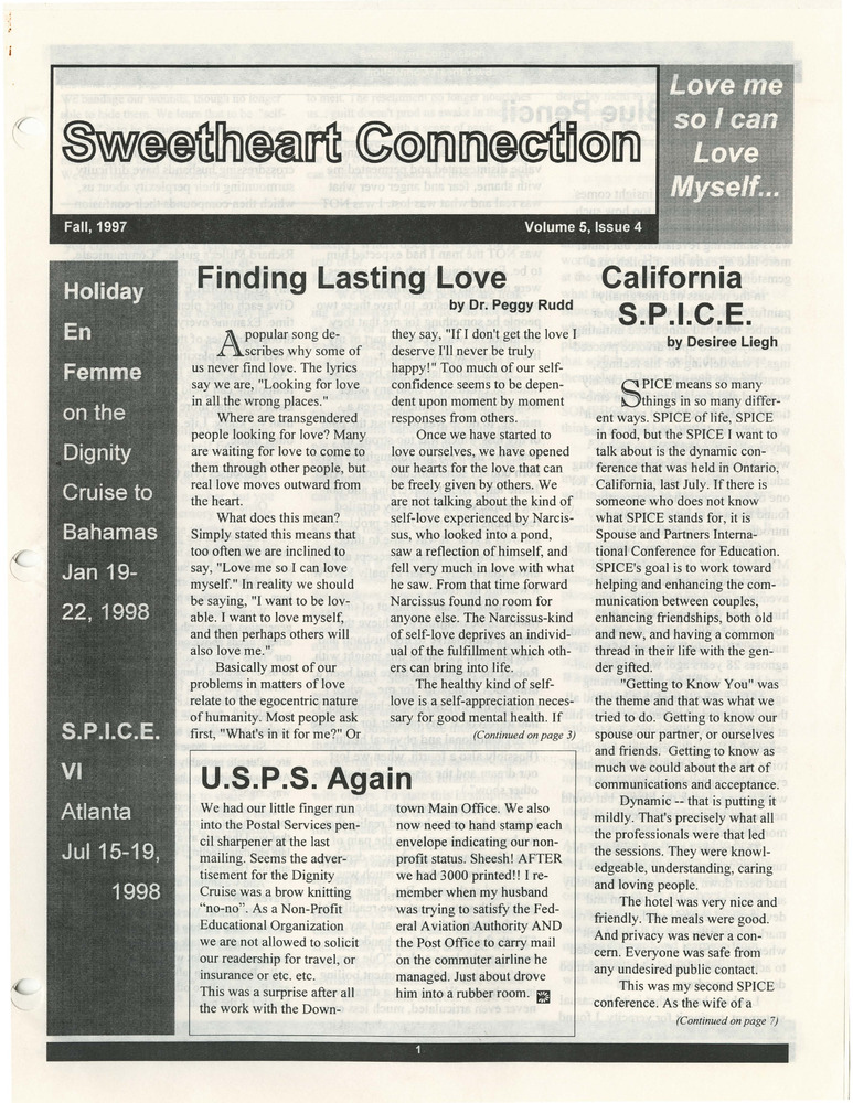 Download the full-sized PDF of The Sweetheart Connection Vol. 5 No. 4 (Fall 1997)