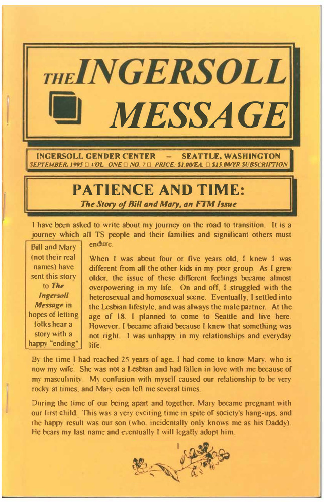 Download the full-sized PDF of The Ingersoll Message, Vol. 1 No. 7 (September, 1995)