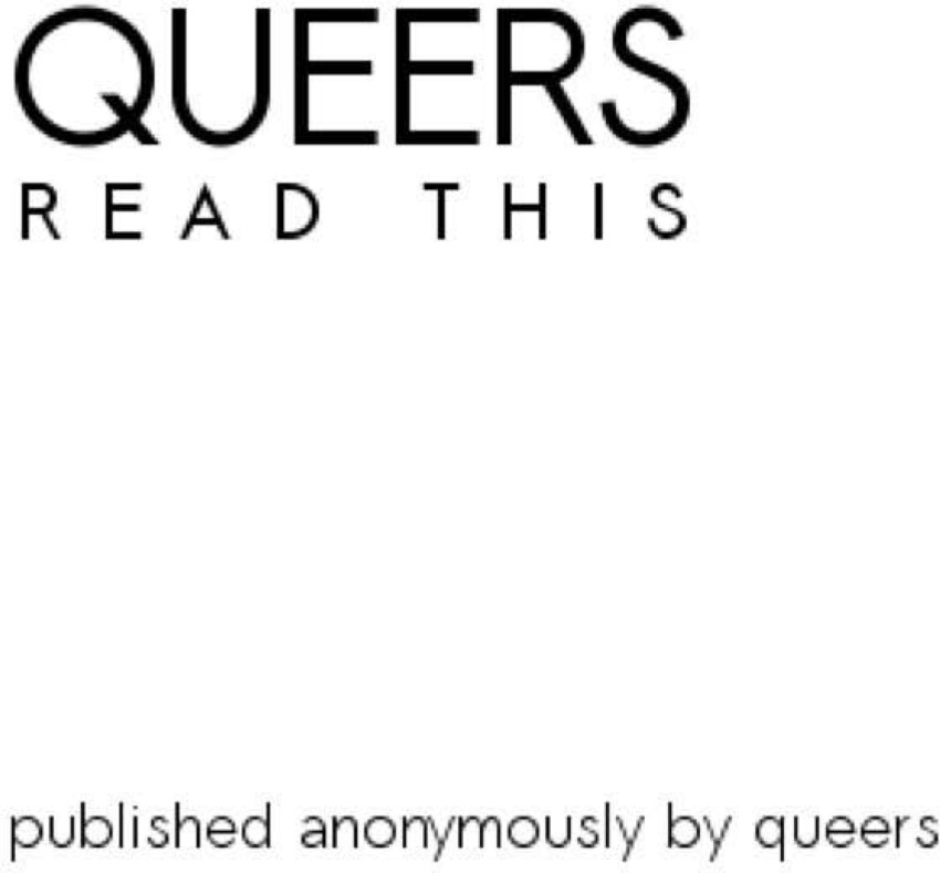 Download the full-sized PDF of Queers Read This!