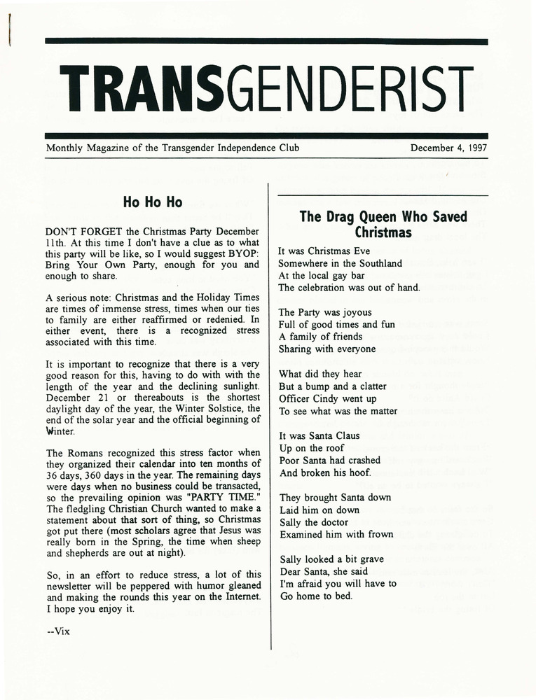 Download the full-sized PDF of The Transgenderist (December 4, 1997)