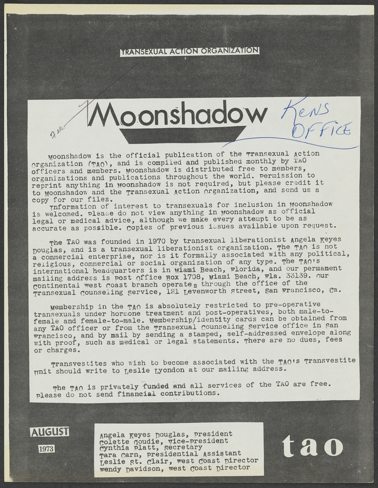 Download the full-sized PDF of Moonshadow (August 1973)
