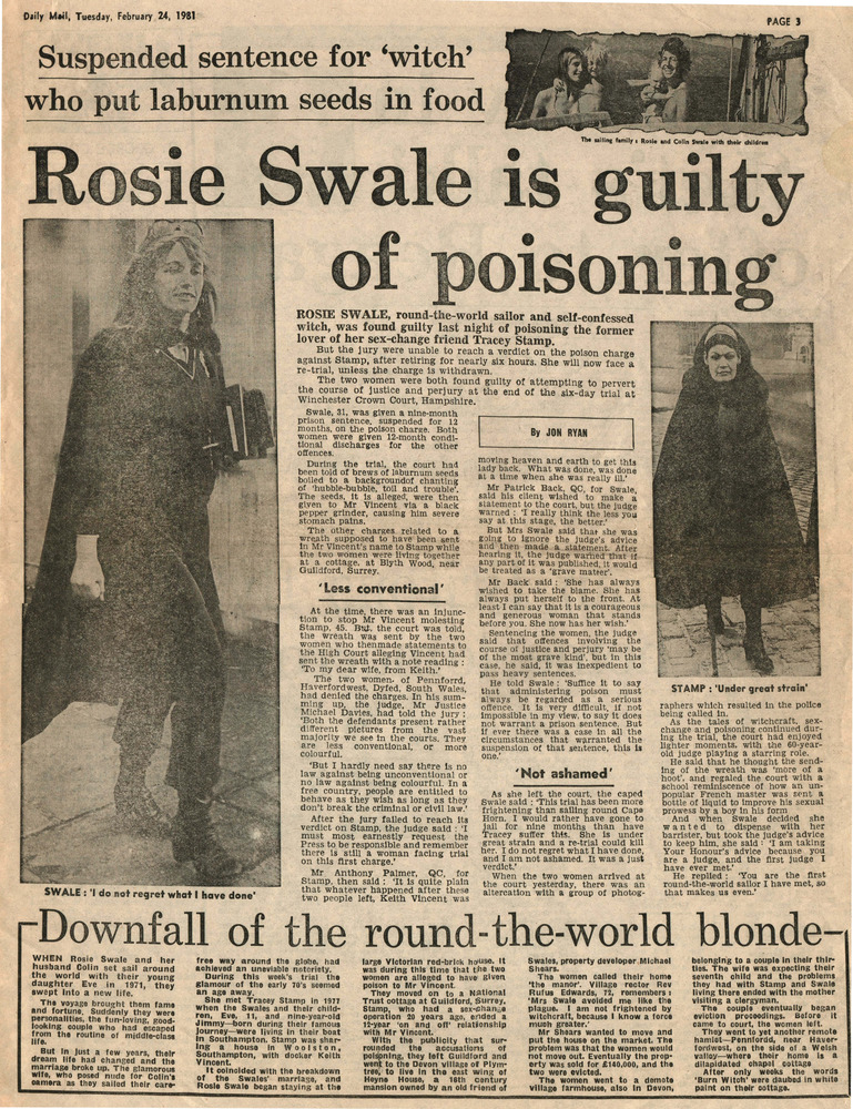 Download the full-sized PDF of Rosie Swale is Guilty of Poisoning