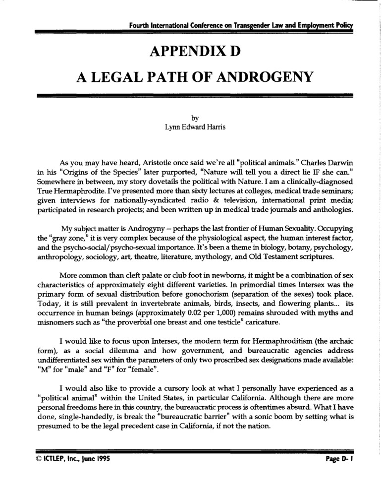 Download the full-sized PDF of Appendix D: A Legal Path of Androgeny