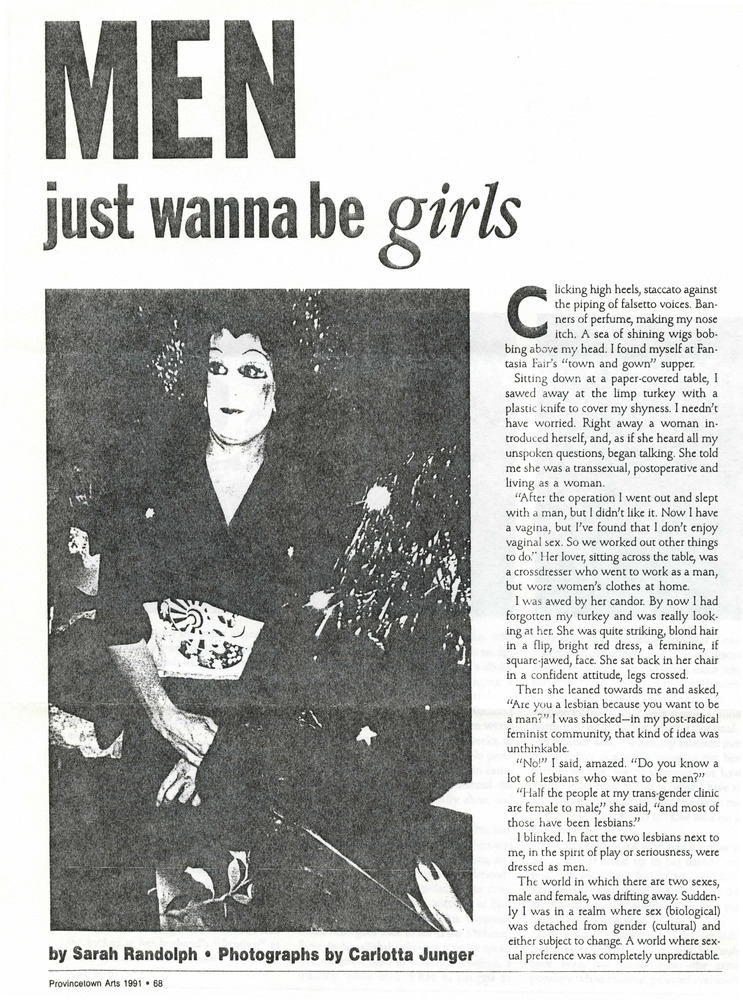 Download the full-sized PDF of Men Just Wanna Be Girls (Provincetown Arts Magazine 1991)