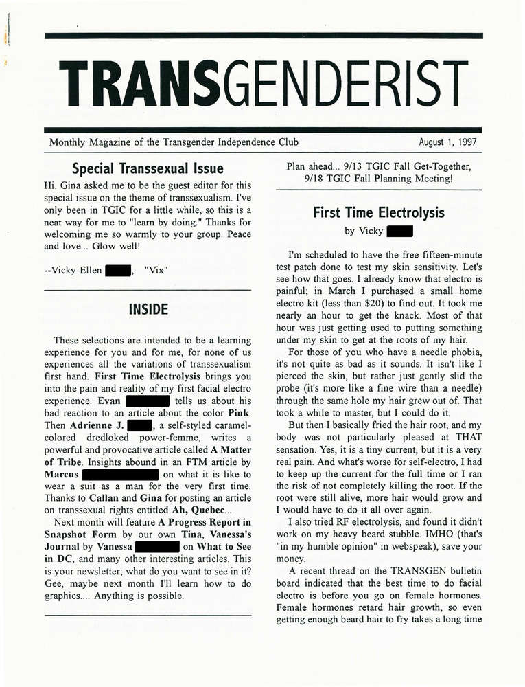 Download the full-sized PDF of The Transgenderist (August 1, 1997)