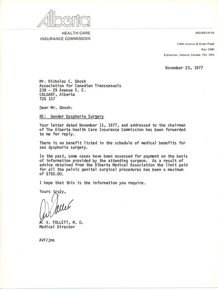 Download the full-sized image of Letters from the Alberta Health Care Insurance Commission and the Manitoba Health Service Comission to Rupert Raj (1977, 1978)