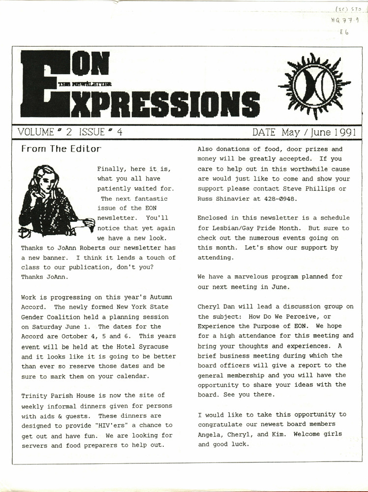 Download the full-sized PDF of Expressions: The EON Newsletter Vol. 2 Issue 4 (May/June 1991)