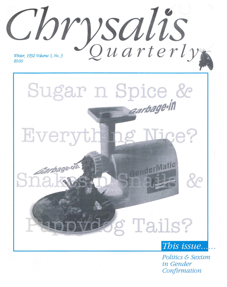 Download the full-sized PDF of Chrysalis Quarterly, Vol. 1 No. 3 (Winter, 1992)