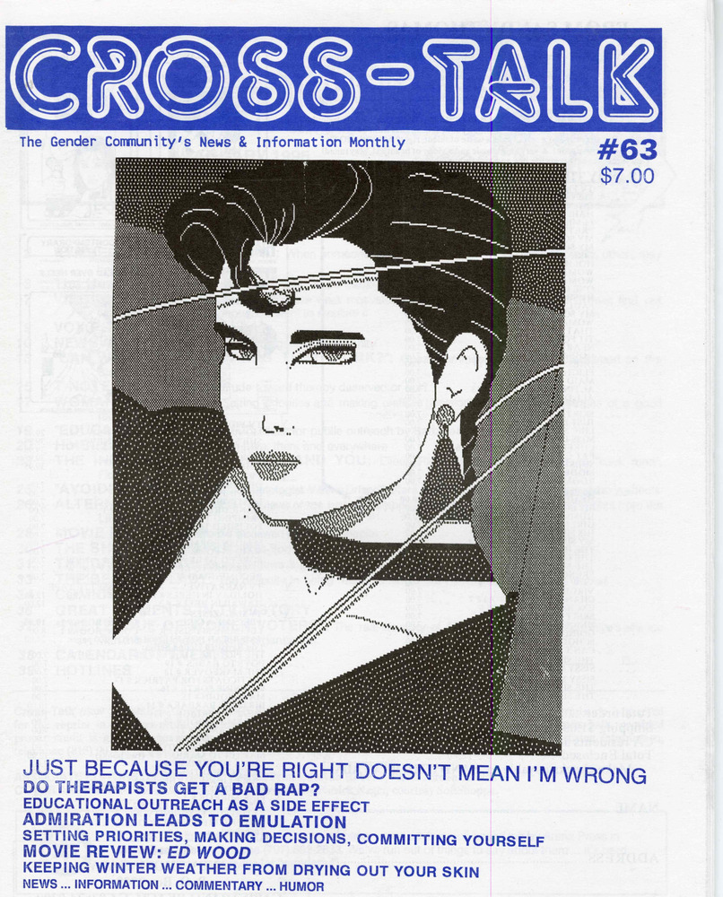 Download the full-sized PDF of Cross-Talk: The Transgender Community News & Information Monthly, No. 63 (January, 1995)