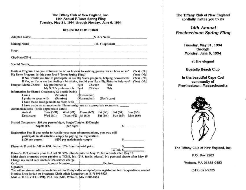 Download the full-sized PDF of 14th Annual Provincetown Spring Fling (May 31, 1994- June 6, 1994)
