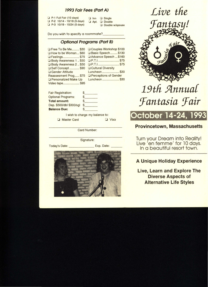 Download the full-sized PDF of Live the Fantasy! 19th Annual Fantasia Fair (Oct. 14 - 24, 1993)