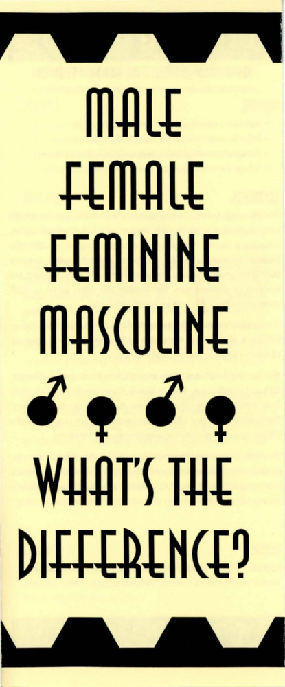Download the full-sized PDF of Male Female Feminine Masculine: What's the Difference?