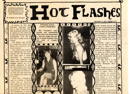 Download the full-sized image of Hot Flashes: Papers Suppress Mass Arrests of Transsexuals in San Francisco