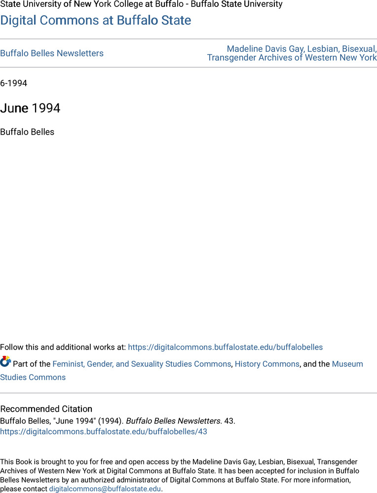 Download the full-sized PDF of Buffalo Belles Vol. 3 No. 6 (June, 1994)