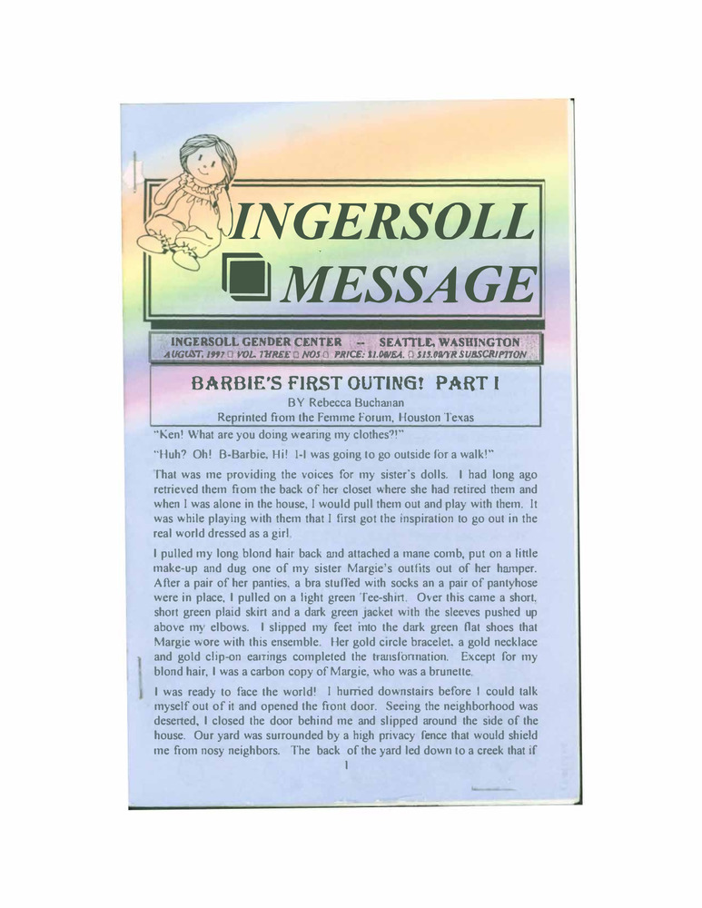Download the full-sized PDF of The Ingersoll Message, Vol. 3 No. 5 (August, 1997)