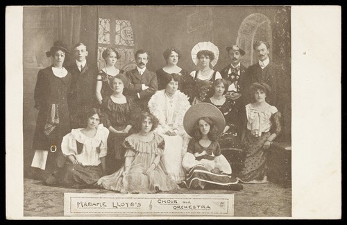 Download the full-sized image of Actors in "Madame Lloyd's choir and orchestra". Process print, 190-.