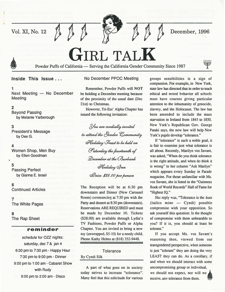 Download the full-sized PDF of Girl Talk, Vol. 11 No. 12 (December, 1996)