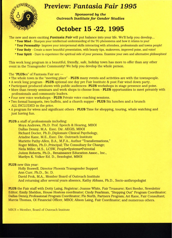 Download the full-sized PDF of Fantasia Fair Advertisement (Oct. 15-22, 1995)