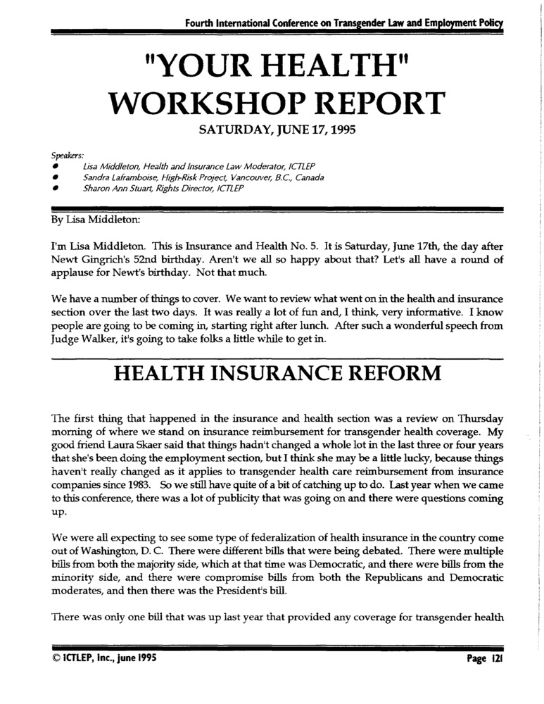 Download the full-sized PDF of "Your Health" Workshop Report