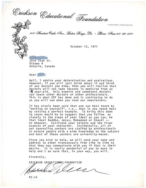 Download the full-sized image of Letter from Reed Erickson (October 12, 1971)