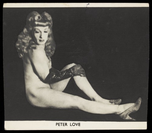 Download the full-sized image of Peter Love posing in drag. Photograph, 194-.